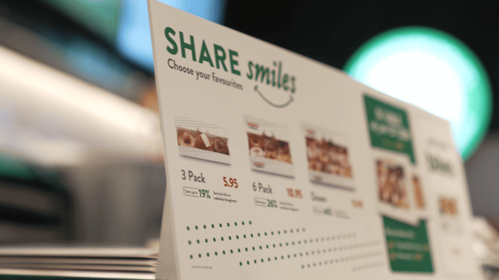 Krispy Kreme Cardboard Printed Menu Board Krispy Kreme Cardboard Printed Menu Board