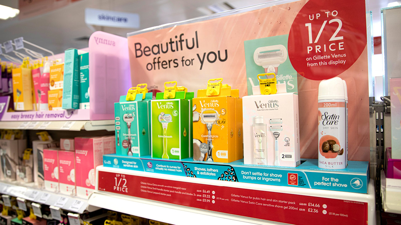 P&G Tray POS Display in Boots